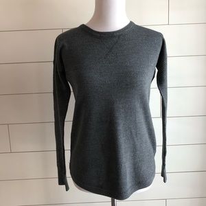Grey eyelet sweater/sweatshirt